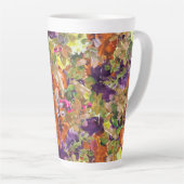 Rustiek Chic Herfst Herfst Bloemenpatroon Latte Mok (Rechterhoek)