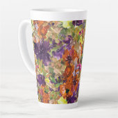 Rustiek Chic Herfst Herfst Bloemenpatroon Latte Mok (Linkerhoek)