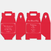 Rustiek Chic Romantisch Rood Elegant Huwelijk Beda Bedankdoosjes (Ongevouwen)