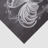 Rustiek chic schoolbord Frans land haan Tissuepapier (Detail)