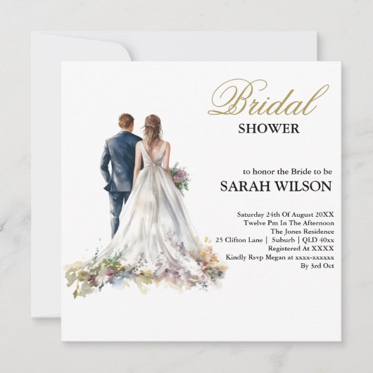 Rustiek Classic Boho Floral Vrijgezellenfeest Kaart (Voorkant)