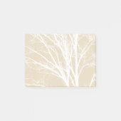 Rustiek crème bruin witte boom takken post-it® notes (Voorkant)
