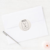 Rustiek, Dank u Stickers met Mason Jar (Envelop)