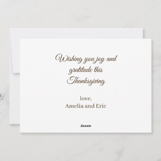 Rustiek dankbaar dankbaar gezegend herfsthuisje feestdagenkaart (Achterkant)