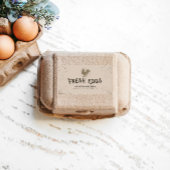 Rustiek Decoratief Script Ei Karton Label