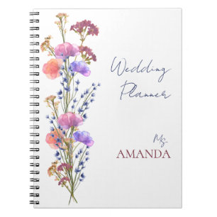 Rustiek Delicaat Acryl Bloemen Boeket Bruiloft Notitieboek