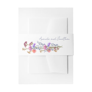 Rustiek Delicaat Acryl Bloemen Boeket Bruiloft Uitnodigingen Wikkel
