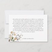 Rustiek Delicate Tan Herfst Wildflowers Bruiloft Bedankkaart (Achterkant)