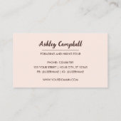 Rustiek dennenbos en berg Visitekaartje (Achterkant)