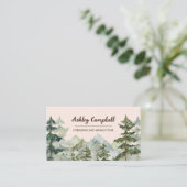 Rustiek dennenbos en berg Visitekaartje (Staand voorkant)