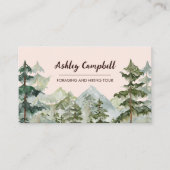 Rustiek dennenbos en berg Visitekaartje (Voorkant)