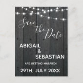 Rustiek donker hout, met strijklichten. briefkaart (Voorkant)