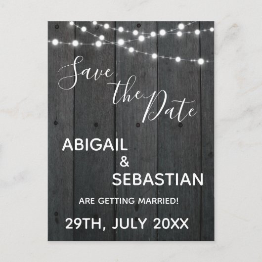 Rustiek donker hout, met strijklichten. briefkaart (Voorkant)