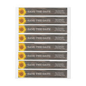 Rustiek Donker Hout & Zonnebloem Huwelijk Save the (Vel)