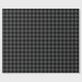 Rustiek Donkergrijs Zwart Buffel Plaid Cadeaupapier (Vlak)