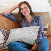 Rustiek Eenvoudig Modern Mr en Mrs Gift Grey Kussen