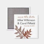 Rustiek eikenblad Save the Date Magnet Magneet (Voorkant / Achterkant)