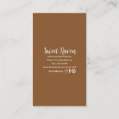 Rustiek Elegant Bakken Visitekaartje (Achterkant)