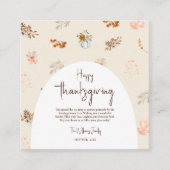 Rustiek Elegant Herfst Thanksgiving Wenskaart Informatiekaartje (Voorkant)