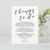 Rustiek Elegant Huwelijk Welkom en Reisschema Kaar Programma (Staand voorkant)