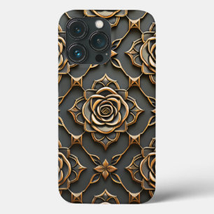 Rustiek Elegant Metallic Roos iPhone 13 Pro Hoesje