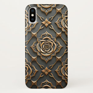 Rustiek Elegant Metallic Roos iPhone X Hoesje