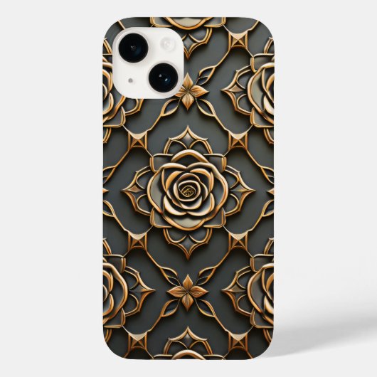 Rustiek Elegant Metallic Roos Case-Mate iPhone Case (Achterkant)