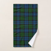 Rustiek Elegant Plaid Blauw en Groen Rustiek Tarta Bad Handdoek (Handdoek)