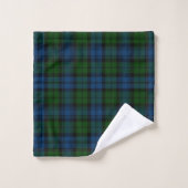 Rustiek Elegant Plaid Blauw en Groen Rustiek Tarta Bad Handdoek (Wasdoekje)