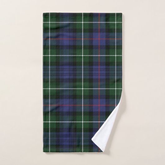 Rustiek Elegant Plaid Paarse en Groene Tartan Bad Handdoek (Handdoek)