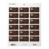 Rustiek Elegant Winter Bruiloft | Schuurhout Etiket (Full Sheet)