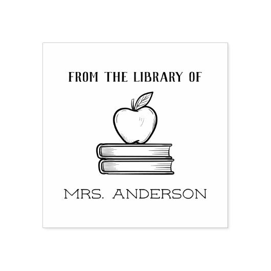 Rustiek Elegante Appel Uit De Bibliotheek Van Rubberstempel (Afrduk)