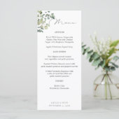 Rustiek eucalyptus lang menu (Staand voorkant)