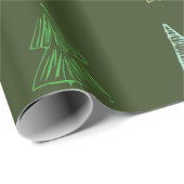 "Rustiek Evergreen Christmas Wrapping Paper" Cadeaupapier (Rol Hoek)