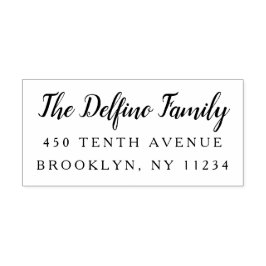 Rustiek Familie Hout Aangepast Retouradres Rubberstempel