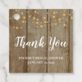 Rustiek Faux Wood Country Vrijgezellenfeest Bedankjes Labels (Voorkant)