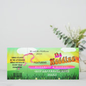 Rustiek Festival Wedfest Moderne bruiloft uitnodig (Staand voorkant)