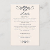 Rustiek filigraan, bruiloft informatiekaartje (Voorkant)