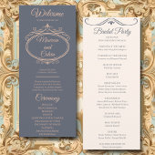 Rustiek filigraan bruiloft programma