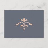 Rustiek filigraan, bruiloft receptie informatiekaartje (Achterkant)