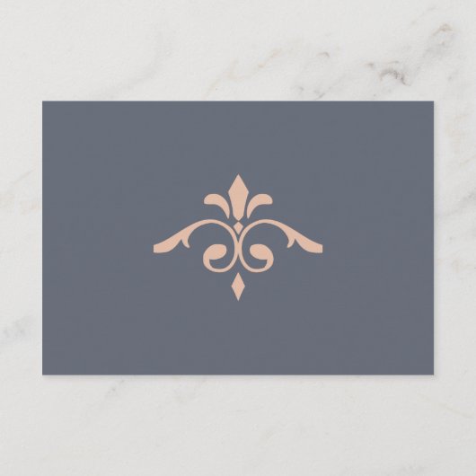 Rustiek filigraan, bruiloft receptie informatiekaartje (Achterkant)