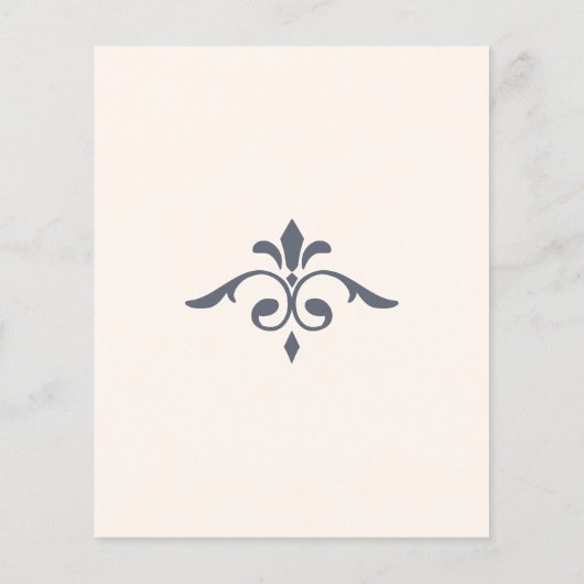 Rustiek filigraan, bruiloft uitnodiging flyer (Achterkant)