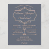 Rustiek filigraan, bruiloft uitnodiging flyer (Voorkant)