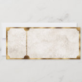 Rustiek Film Ticket met RSVP QR Code Kaart (Achterkant)