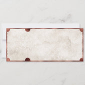 Rustiek Film Ticket met RSVP QR Code Kaart (Achterkant)