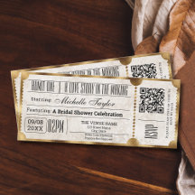 Rustiek  Film Ticket met RSVP QR Code