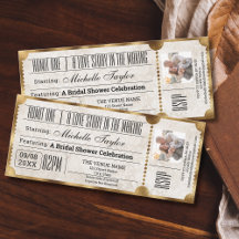 Rustiek  filmticket met RSVP-foto