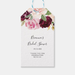 Rustiek Floral en Botanical Foliage Vrijgezellenfe Cadeaulabel