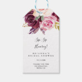 Rustiek Floral Sip Hooray Vrijgezellenfeest Cadeaulabel (Voorkant)