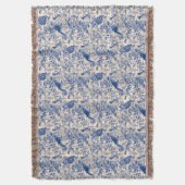 Rustiek Frans Land Blauw Toile de Jouy Deken (Voorkant Verticaal)